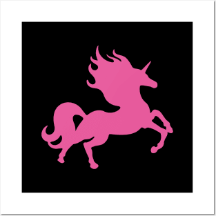 Visible Invisible Pink Unicorn Posters and Art